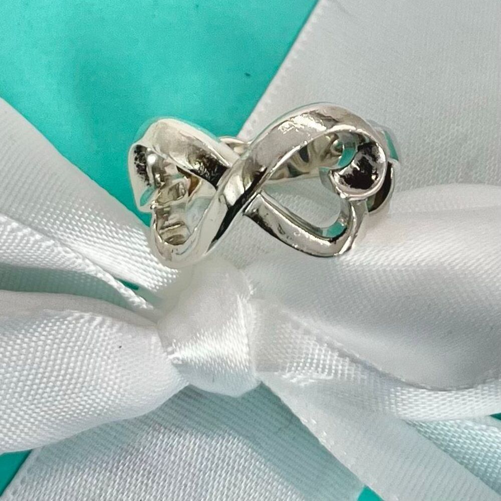 Tiffany & Co. Double Loving Heart Ring Paloma Picasso -529 Silver - Sz 5 - Picture 14 of 16